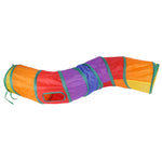 Load image into Gallery viewer, Foldable rainbow cat tunnel with three-way design for interactive and stimulating playtime for cats indoors or outdoors
