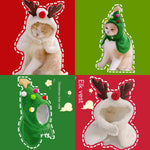 Load image into Gallery viewer, Cat dressed in cozy antler and Christmas tree pet costume vests for holiday or New Year’s celebration
