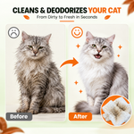 Load image into Gallery viewer, Cat grooming wipes: soft hypoallergenic wipe cleaning a cat's fur