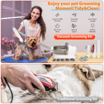 Load image into Gallery viewer, All-in-One Pet Hair Trimmer &amp; Vacuum – Grooming Set for Dogs &amp; Cats Ather Craft LLC
