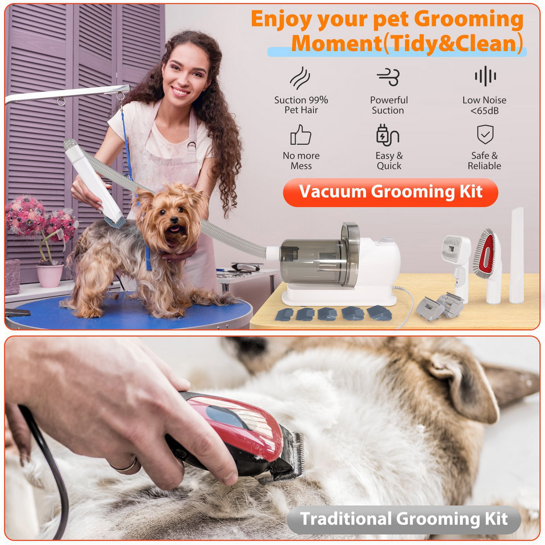 All-in-One Pet Hair Trimmer & Vacuum – Grooming Set for Dogs & Cats Ather Craft LLC