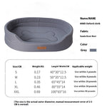 Load image into Gallery viewer, Grey Four Seasons Pet Bed with anti-bite fabric, bone pattern cushion, suitable for dogs and cats up to 90 pounds
