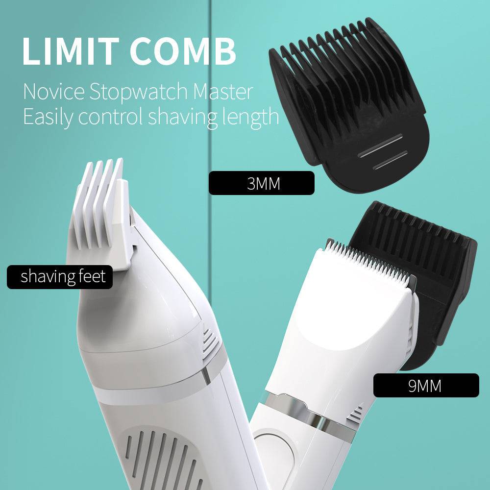 Multifunctional electric hair clipper with limit combs for 3mm and 9mm shaving length control, USB rechargeable grooming kit for men