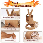 Load image into Gallery viewer, Brown polyester cat snail headdress costume with funny snail eyes, velcro strap, traction opening, and soft fabric for pets

