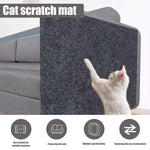 Load image into Gallery viewer, Cat scratch mat with a cat using it on a gray sofa, featuring text and icons about the product's features.
