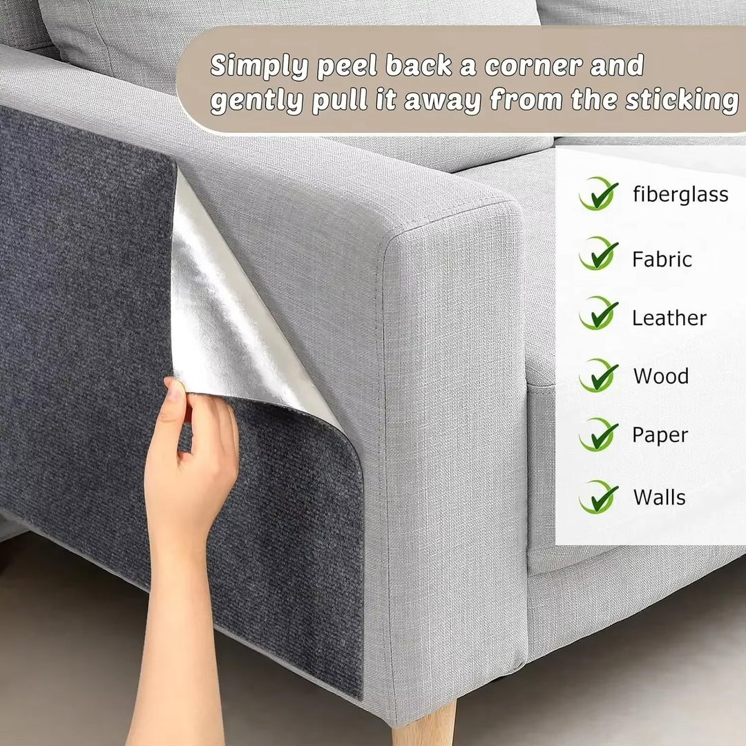 Sofa with a corner protector being applied