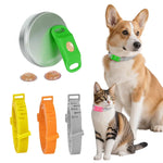 Load image into Gallery viewer, Adjustable waterproof flea collar for dogs and cats in multiple colors with essential oil pendant, shown on pets with packaging.
