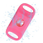 Load image into Gallery viewer, Waterproof pink flea and tick pendant for pets splashing in water, showcasing durable and safe pest repellent design.
