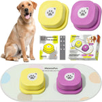 Load image into Gallery viewer, Talking buttons for dogs and cats with paw icons, recordable pet communication training set included
