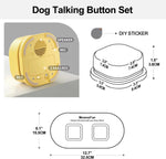 Load image into Gallery viewer, Talking Buttons for Dogs and Cats with recordable feature and speaker for pet communication set measurements shown
