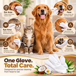 Load image into Gallery viewer, Pet grooming glove wipe for dogs and cats between baths