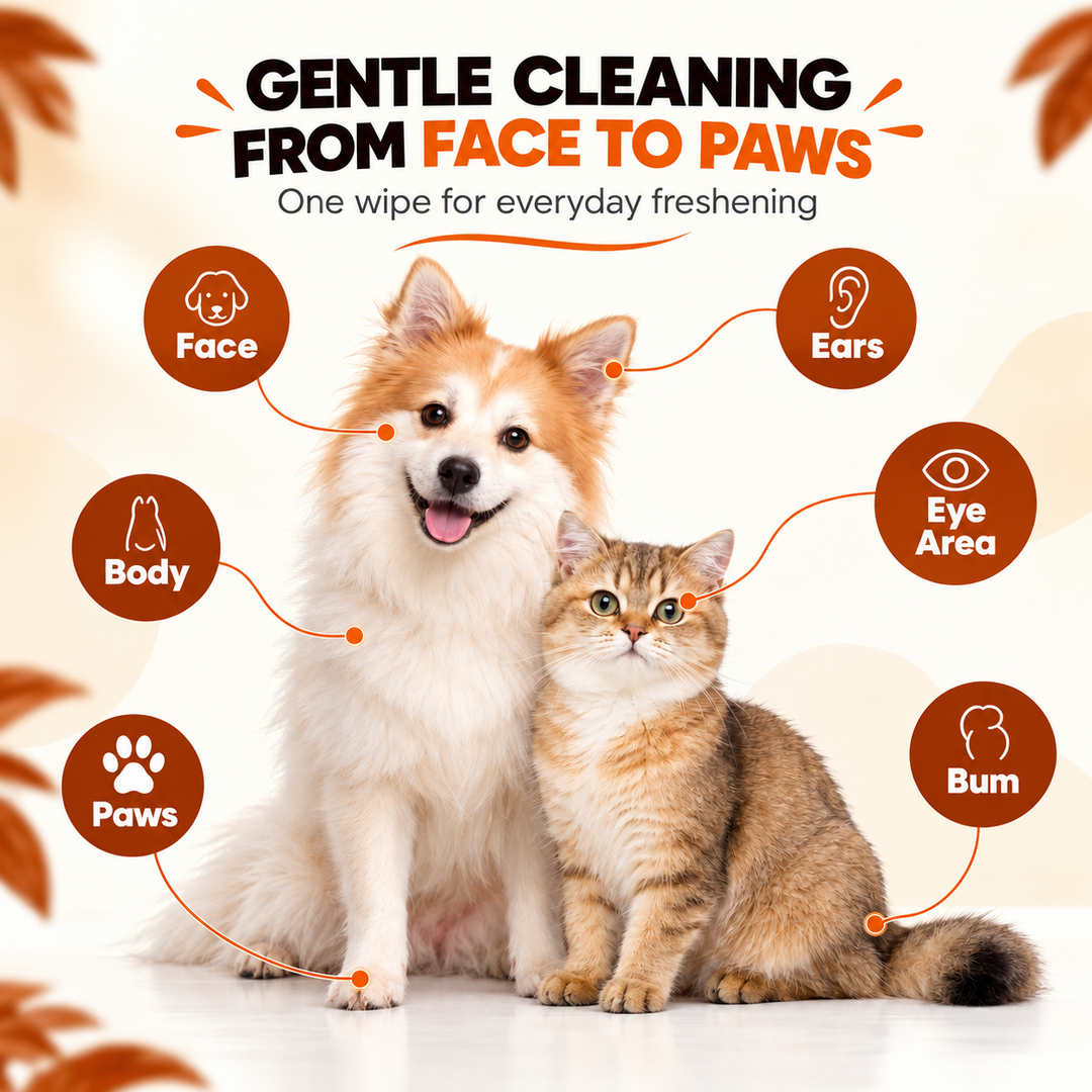 Dog butt wipes and potty cleanup, daily hygiene wipes for pets